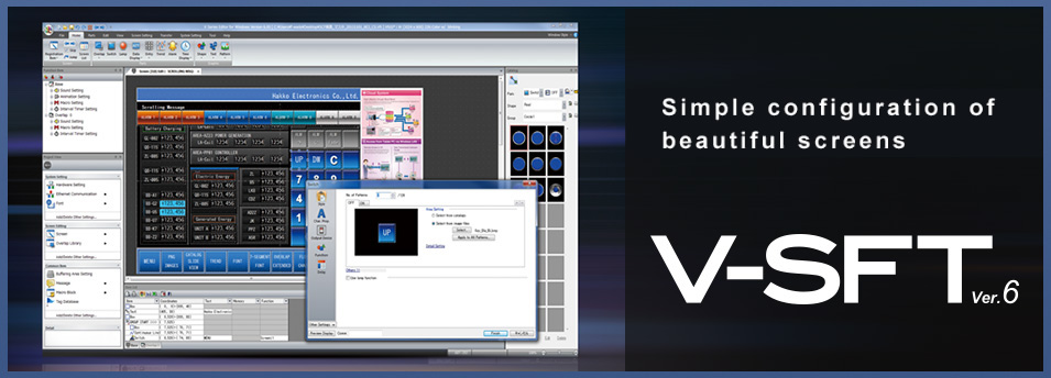 Easy, simple configuration ”MONITOUCH V-SFT”